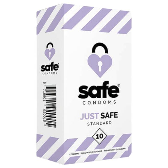 SAFE Just Safe - standardowe prezerwatywy - wanilia (10 szt.)