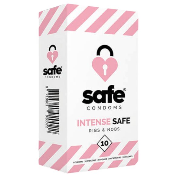SAFE Intense Bezpieczny - Ultra Ribbed & Dotted Prezerwatywy (10 szt.)