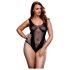 BACI Plus Size - zmysłowe, siateczkowe body - czarne (XL-XXL)
