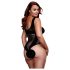 BACI Plus Size - zmysłowe, siateczkowe body - czarne (XL-XXL)