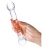 GLAS - dwustronne, szklane dildo G-punkt (przezroczyste)