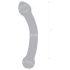 GLAS - dwustronne, szklane dildo G-punkt (przezroczyste)