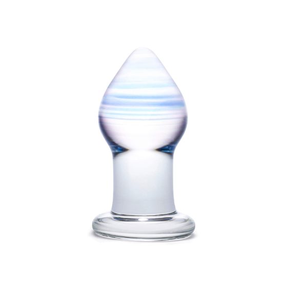 GLAS Amethyst Rain - szklane dildo analne (półprzezroczysty fiolet)