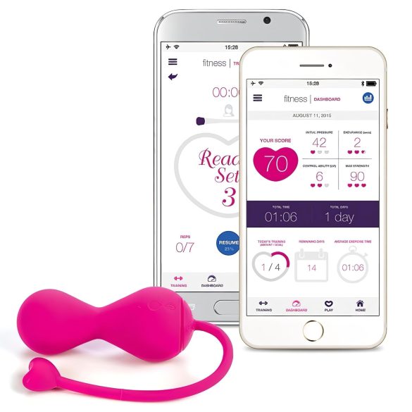 LOVELIFE BY OHMIBOD - KRUSH - Inteligentne, ładowane kulki gejszy (różowe)