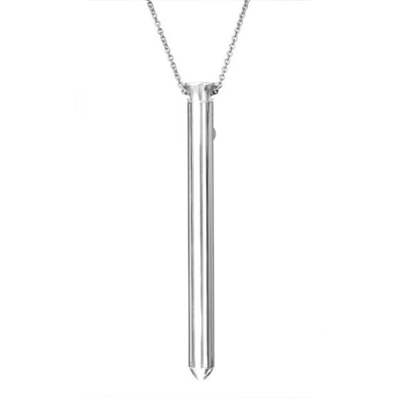 Vesper - luksusowy naszyjnik z wibratorem (srebrny)
