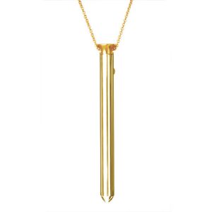 Vesper - luksusowy naszyjnik z wibratorem (złoty)