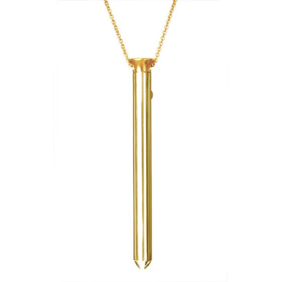 Vesper - luksusowy naszyjnik z wibratorem (złoty)