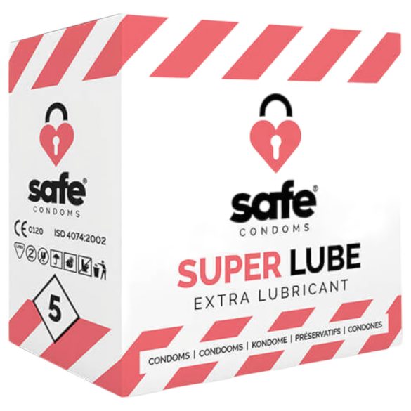 SAFE Super Lube - prezerwatywy z ekstra lubrykantem (5 szt.)