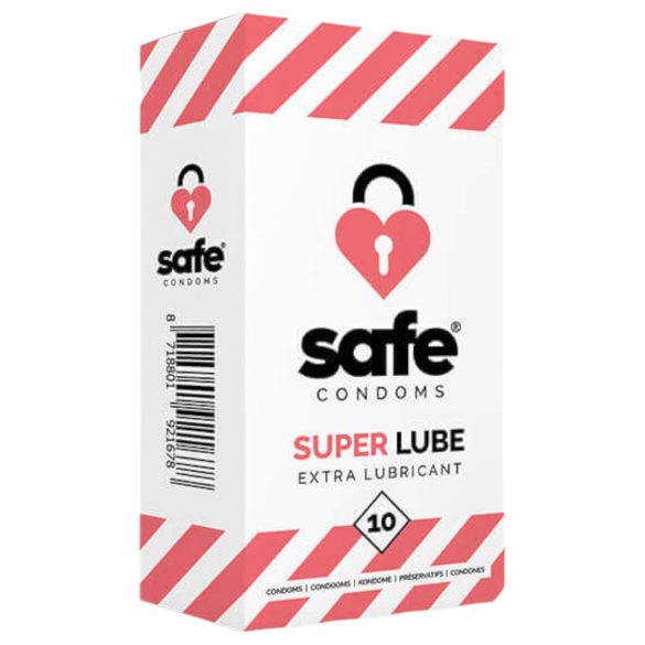 SAFE Super Lube – ekstra śliski kondom (10 szt.)