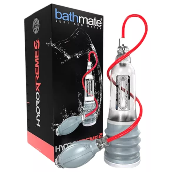 BathMate Xtreme Hydromax 5 - pompka do penisa - zestaw - przezroczysty