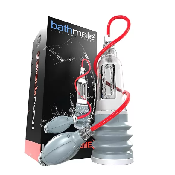 BathMate Xtreme Hydromax 5 - pompka do penisa - zestaw - przezroczysty