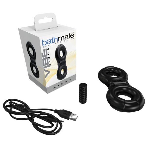 Bathmate Vibe Ring Eight - akumulatorowa, wibrująca obrączka (czarna)