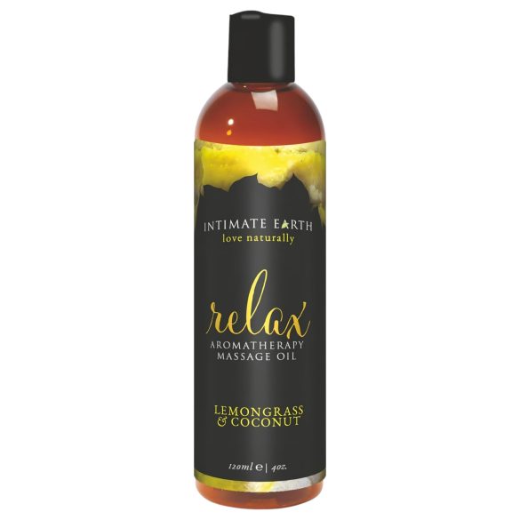 Intimate Earth Relax - olejek do masażu - trawa cytrynowa i kokos (120ml)