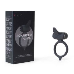 B SWISH Bcharmed - wibrujący pierścień na penisa (czarny)