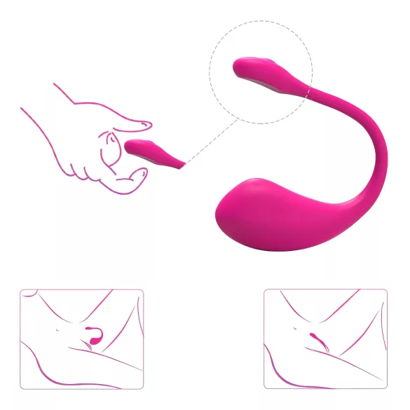 LOVENSE Lush 2 - inteligentne jajeczko wibrujące (różowe)