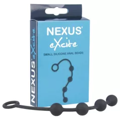   Nexus Excite - korek analny z 4 kulkami - silikon czarny mały