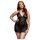 BACI Plus Size - koronkowa haleczka z wiązaniem na szyi - czarna (XL-XXL)