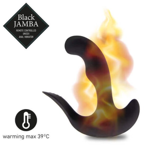 FEELZTOYS Black Jamba - Wibrator analny z podgrzewaniem radiowym (czarny)