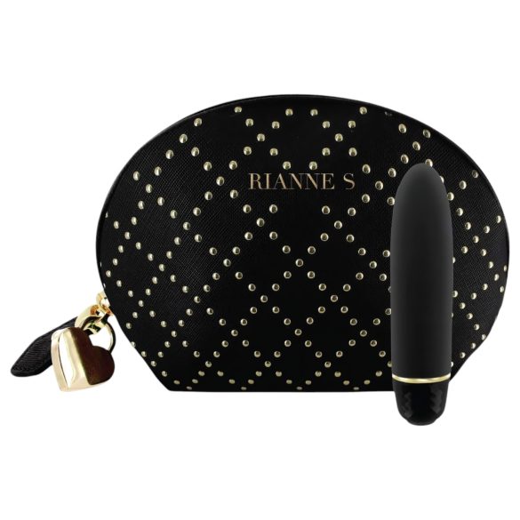 / Rianne Essentials Classique Stud - czarny silikonowy wibrator w kształcie szminki