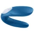 Satisfyer Double Whale - wibrator dla par z 2 silnikami - niebieski