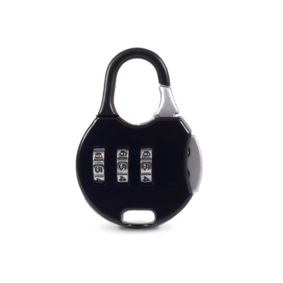 LOCK A WILLY - silikonowa klatka na penisa z kłódką (czarna)