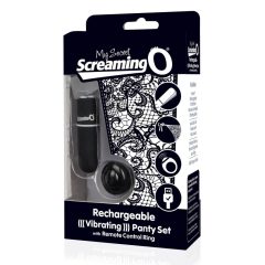   Screaming O MySecret - Radiowe stringi wibrujące z możliwością ładowania - czarne (S-L)