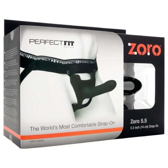 ZORO Perfect Fit 5.5" - Czarny Przyczepiany Dildo (14cm)