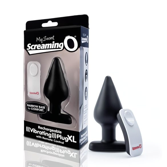Wibrujący Plug XL - czarny analny wibrator