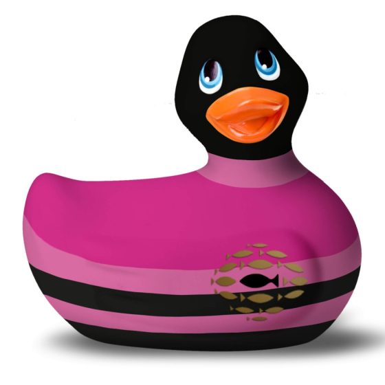 My Duckie Colors 2.0 - wodoodporny wibrator łechtaczkowy (czarno-różowy)