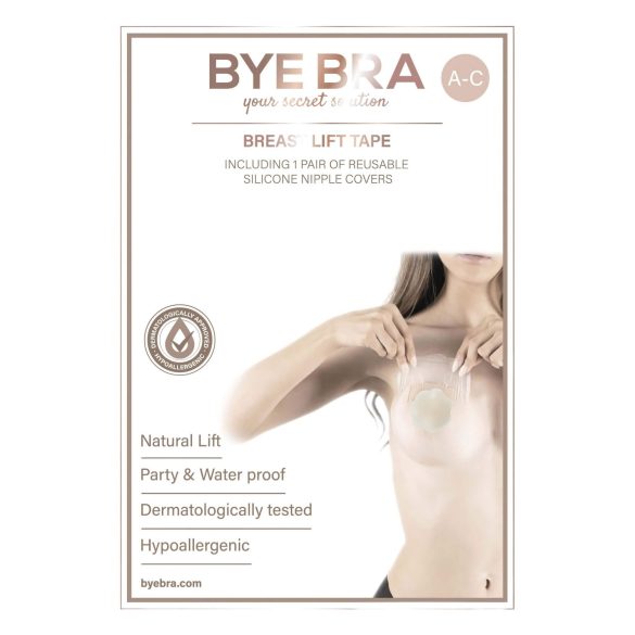 Bye Bra A-C: niewidoczne plastry push-up - nude (4 pary)