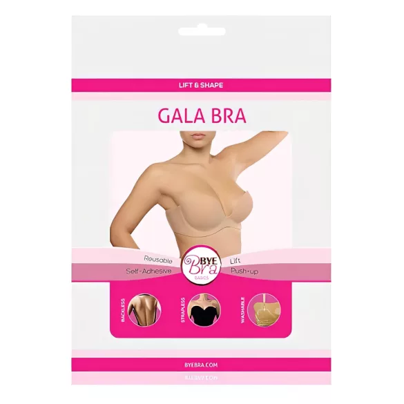 Bye Bra - biustonosz push-up ukryty - nude - rozmiar D