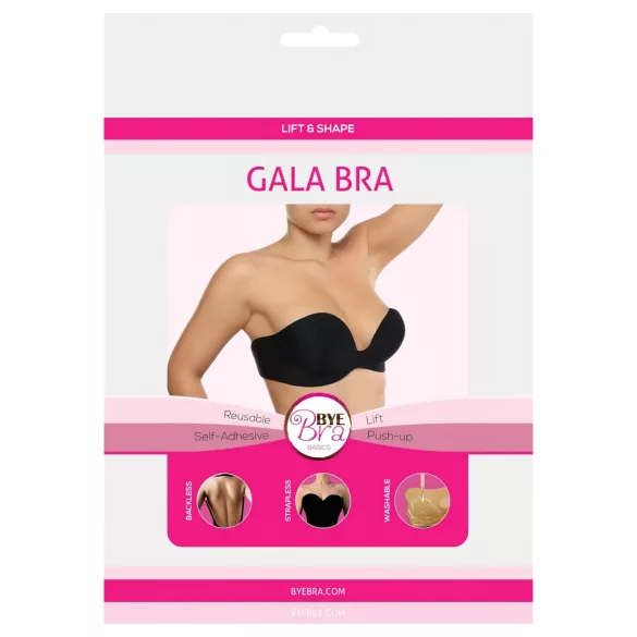 Bye Bra - biustonosz push-up samoprzylepny - czarny
