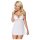 Obsessive 810-BAB-2 - koronkowa babydoll i stringi (biały) - L/XL