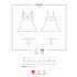 Obsessive 810-BAB-2 - koronkowa babydoll i stringi (biały) - L/XL