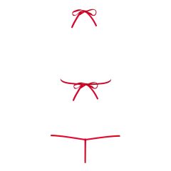   Obsessive Luiza - Tulipanowe body na ramiączkach - czerwony (S/M)