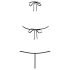 Obsessive Luiza - tulipanowe body z paskami - czarne (S/M)