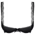 Obsessive Miamor - koronkowy biustonosz push-up (czarny) - L/XL