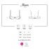 Obsessive Miamor - koronkowy biustonosz push-up (czarny) - L/XL
