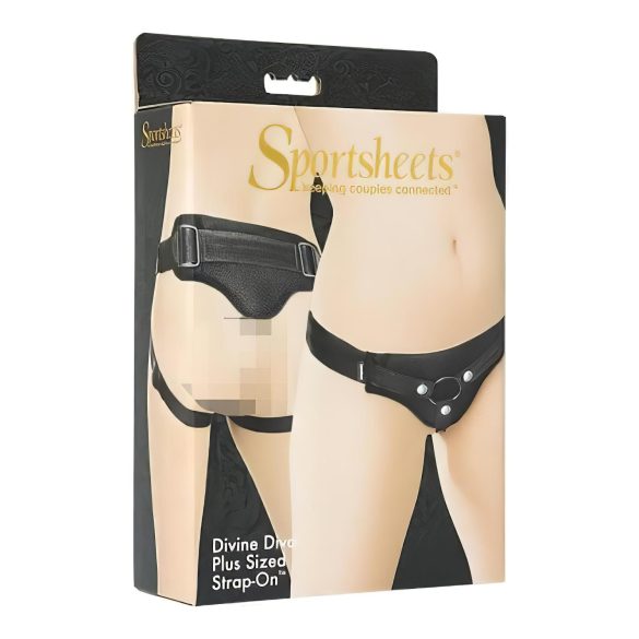 Sportsheets Plus Size - pasy do strap-on (czarne)