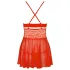 Obsessive - babydoll z koronki z stringami - czerwony - L/XL
