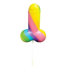 Rainbow Cock Pop - kolorowy lizak z penisem (85g) - owocowy