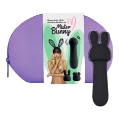   FEELZTOYS Mister Bunny - mini zestaw wibratorów do masażu (czarny)