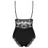 Obsessive 810-TED-1 - koronkowe body (czarne) - L/XL
