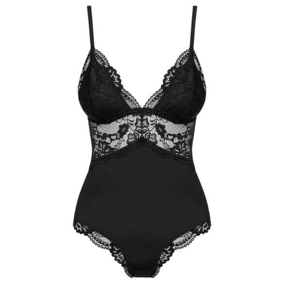 Obsessive - koronkowe body - czarne - XXL
