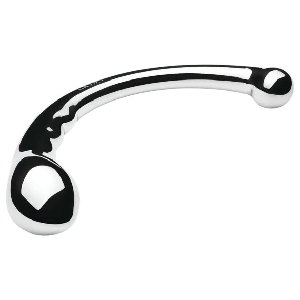 Le Wand - dildo dwustronne - stal nierdzewna - srebrny