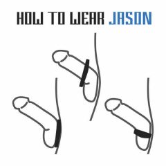   Velv'Or Jason - regulowany silikonowy pierścień na penisa (czarny)