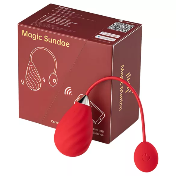 Magic Motion Sundae - noszone jajeczko wibrujące sterowane aplikacją (czerwone)