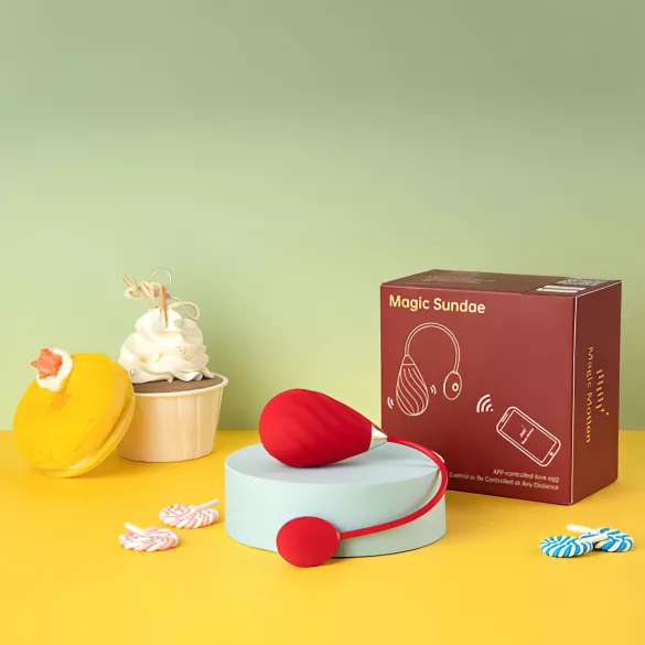 Magic Motion Sundae - noszone jajeczko wibrujące sterowane aplikacją (czerwone)