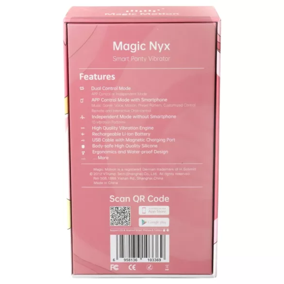Magic Motion Nyx - wibrujący stymulator łechtaczki wodoodporny - koralowy