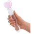 GLAS - sercowe szklane dildo (przezroczyste)